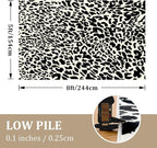 YIHOUSE Leopard Rug for Living Room, 5x7 Black and White Cute Cheetah Print Rug Modern Washable Ultra-Thin Animal Printed Rugs for Bedroom, Girls Boys Dorm Room Nursery Room, Playroom