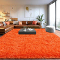 Area Rugs for Living Room, Soft Shaggy Carpets for Living Room, Fuzzy Rugs for Kids' Room, Perfect Decor for Modern Home Orange 9x12 Feet
