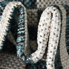 Unique Loom Outdoor Striped Collection Area Rug - Striped (2' x 6' 1" Runner, Teal/Ivory)