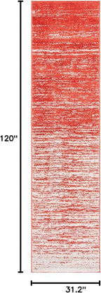 SAFAVIEH Adirondack Collection Runner Rug - 2'6" x 10', Orange & Grey, Modern Ombre Design, Non Shedding & Easy to Clean, Ideal for Hallway, Foyer, Kitchen, Entryway, Bedroom (ADR113P)