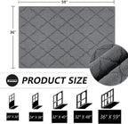 Timo Indoor Doormat, Front Door Mat 36"x59" Absorbent Rubber Backing Non Slip Door Mats, Machine Washable Resist Dirt Low Profile Rugs for Entryway, Front Door Rugs Indoor for Muddy Wet Shoes, Grey