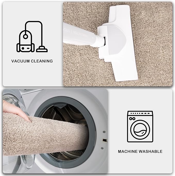 PURRUGS Dirt Trapping Door Mat 34" x 59", Non-Slip Machine Washable Entry Rug, Shoe Scraper, Dog Doormat, Super Absorbent Welcome Mat for Front & Back Door, Muddy Shoes & Paws, Taupe
