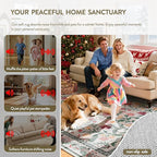 Lahome Christmas Runner Rugs 2x6 Kitchen Decor, Entry Way Rugs with Botanical Holly Berries, Non-Slip Thin Mat for Hallway Front Door Cottagecore Indoor Decor