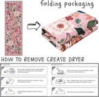 Rugcomf Runner Rug for Hallways Kitchen Rug Non Slip 2'x 6' Washable Rugs with Rubber Backing Soft Floral Carpet Runner for Hallways, Kitchen, Laundry, Bedroom, Bathroom(Pink)