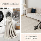 Valenrug Washable Rugs 2x3 - Stain Resistant 2x3 Entryway Area Rugs for Living Room, Non Slip Backing Large Area Rugs for Bedroom, Folable Door Mat (2'x3', Beige)