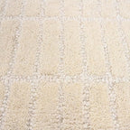 Hand-Tufted 100% Wool Area Rug – Unique Modern Geometric Grid Pattern, Soft Plush Textured Carpet for Living Room, Bedroom, Dining Room & Entryway (Beige, 5' x 8')