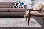 Unique Loom Salzburg Collection Classic Traditional Design Oriental Inspired Border Area Rug (7' 0 x 10' 0 Rectangular, Gray/Beige)