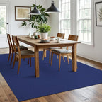 IOHOUZE Washable Area Rug 6x9 Non Slip Rugs for Living Room, Dining Room Rugs Bedroom Rug, Woven Braided Indoor Floor Carpet for Living Room Nursery Office, Royal Blue/Navy
