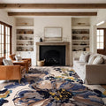 Rugshop Cream Bright Flowers Non Slip Non-Shedding Area Rug for Living Room, Dining Room and Large Areas, 7'10" x 10'