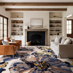 Rugshop Cream Bright Flowers Non Slip Non-Shedding Area Rug for Living Room, Dining Room and Large Areas, 7'10" x 10'