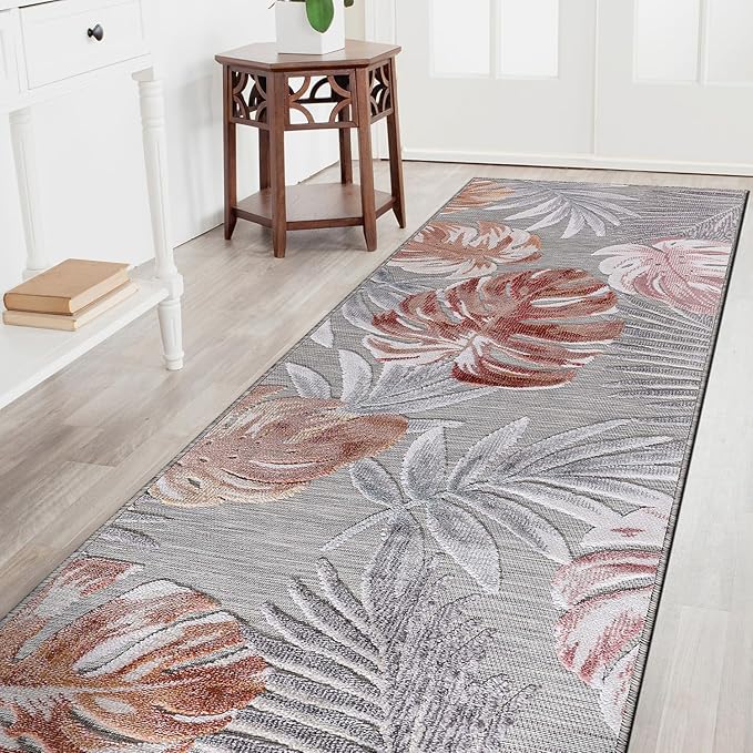CAMILSON Runner Outdoor Rugs Oriental Retro Traditional Floral Medallion Area Rug 2x10 Non-Shedding Stain Resistant Indoor Carpet for Bathroom Hallway Kitchen Office (2 x 10 / Multi Color)