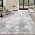 4x6 Area Rugs for Living Room Non Slip Machine Washable Rug Distressed Abstract Soft Indoor Carpet Neutral Boho Rug for Bedroom Dining Room Playroom Office, Grey