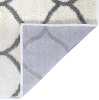 Rugs.com Lattice Frieze Collection Rug – 7' Square Ivory Medium Rug Perfect for Living Rooms, Kitchens, Entryways