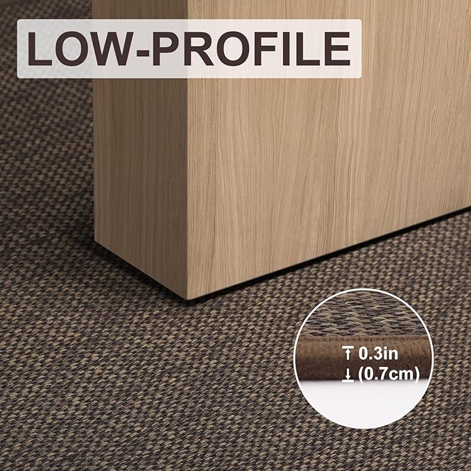 LEKEEPGO Door Mat 24"x47", Non Slip Door Mat Indoor Entrance, Rubber Backing Front Indoor Doormat Washable Absorbent Low-Profile Entryway Entry Resist Dirt Inside Door Mats, Brown