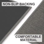 LEKEEPGO Long Door Mat 24"x59", Non Slip Door Mat Indoor Entrance, Rubber Backing Front Indoor Doormat Washable Absorbent Low-Profile Entryway Entry Resist Dirt Inside Hallway Door Mats, Grey