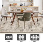 Washable Area Rugs for Living Room 6’x9’ Non Slip Low Pile Area Rugs for Bedroom Dining Foldable Vintage Carpets