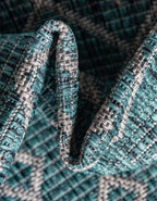 Unique Loom Outdoor Trellis Collection Area Rug - Tribal Trellis (7' 10" Octagon, Teal/ Ivory)