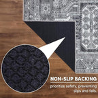 Keen Home Design 9x12 Rug - Machine Washable Area Rug with Non-Slip Backing, Ideal for Living Room, Dining Room, Bedroom - Vintage, Easy Clean, Durable, Low Pile - (9' x 12')