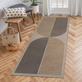 Lahome Modern Rainbow Easy Jute Rug, 2x6 Kitchen Runner Washable Rug Runners for Hallways Farmhouse Carpet, Non Slip Indoor Outdoor Runner Contemporary Door Mat for Laundry Porch