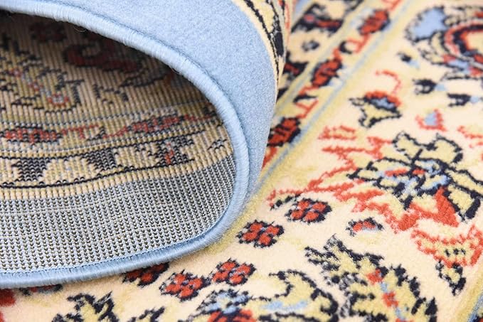 Unique Loom Sialk Hill Collection Area Rug - Washington (8' Square Light Blue/Navy Blue)