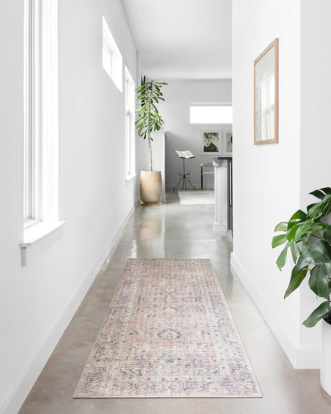 Loloi Skye Collection SKY-01 Blush/Grey 6'-0" x 6'-0" Round Area Rug
