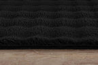 CAMILSON Modern Black Non Slip Rug 5x7 Ultra Soft High Pile Area Rugs Non Skid Rubber Backing Durable & Easy to Clean Carpet for Living Room Bedroom Kids Room Indoor Use (5 x 7 Black)