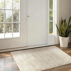 Small Bathroom Rugs,Washable Non Slip Neutral Boho Abstract Modern Farmhouse Area Rugs for Bedroom,3x5,Tan Beige