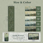 Tranditional Medallion 2x8 Dark Green Runners for Hallways Entryway, Low Pile Washable Non Slip Distressed Printed Carpet Runner Rug 8ft for Kitchen/Bedroom Bedside/Laundry Room/Bathroom