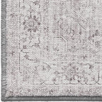 LUMI 8x10 Washable Low-Pile Area Rug for Living Room, Ultra Soft Vintage Rugs with TPE Non Slip Backing, Stain Resistant, Low Profile Carpet High Traffic for Bedroom, Dining Room
