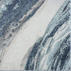 LUXE WEAVERS Lagos Collection 7983 Blue 5x7 Art Deco Area Rug