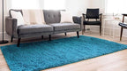 Unique Loom Solid Shag Collection Area Rug (3' 3" x 5' 3" Rectangle, Turquoise)