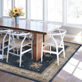 RUGGABLE Washable Vintage Area Rug – Verena Sapphire 5x7, Stain-Resistant, Non-Slip – Medium Machine Washable Rugs for Living Room, Bedroom, Hallway, Entryway & Office–with Standard Pad