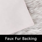 Latepis 12x12 Rugs for Living Room Super Large Faux Sheepskin Fur Rug White with Grey Tips Area Rugs Sofa Fluffy Rug Shag Rug for Bedroom Home Office Entertainment Room, Square