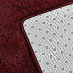 Shag Area Rug, 4 X 6 Plush Fuzzy Rugs for Living Room, Ultra Soft Fluffy Furry Rug for Bedroom, Indoor Carpet Nursery Rugs for Kids Room Home Decor, Burgundy