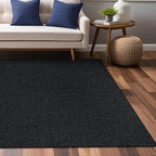 Easy Jute Rugs 8x10 Dark Gray Color Living Room Indoor Outdoor Area Rug for Farmhouse Patio and Kitchen Rug High Traffic Washable Easy to Clean Solid Woven Design Outside Carpet (8 x 10)