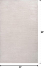 Eyely UES100D-5 Supersoft Haze Solid Low-Pile Indoor Area Rug Casual;Contemporary;Solid;Traditional, Bedroom, Kitchen, Living Room, Easy-Cleaning, Non-Shedding, 5 X 8, Ivory