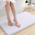 OLANLY Bathroom Rugs 30x18, Extra Soft Absorbent Chenille Bath Rugs, Rubber Backing Quick Dry, Machine Washable Bath Mats for Bathroom Floor, Tub and Shower, Home Decor Accessories, White