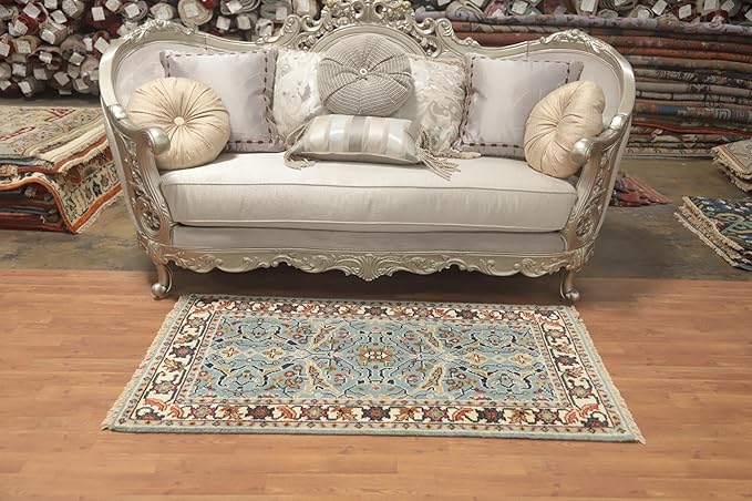 Transitional Collection 5' 0'' X 2' 10'' Rug Rug, All-Over 100% Wool Carpet for Home Décor, Foyer and Hallway