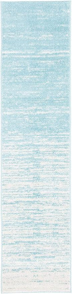SAFAVIEH Adirondack Collection Runner Rug - 2'2" x 9', Aqua & Ivory, Modern Ombre Design, Non Shedding & Easy to Clean, Ideal for Hallway, Foyer, Kitchen, Entryway, Bedroom (ADR113J)