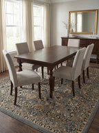 Rugs.com Yasmin Collection Rug – 8 Ft Square Gray Medium Rug Perfect for Living Rooms, Kitchens, Entryways