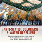 YHSF South West Native American Area Rug C318 - Easy Clean, Thick, Soft, Durable Native Tribal American Indian Inspired Rug for Bedroom/Living Room and More - Blue-Green, 8 Feet x 10 Feet