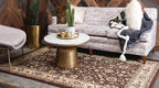 Unique Loom Sialk Hill Collection Area Rug - Washington (2' 2" x 3' 1" Rectangle Brown/Black)