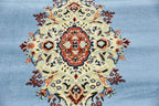Unique Loom Reza Collection Traditional Persian Style Area Rug, Rectangular 5' 1" x 8' 0", Light Blue/Ivory