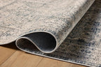 Loloi Teagan Collection TEA-04 Sky/Natural 11'-6" x 15' Area Rug, Large, Soft Neutral Rug, High-Traffic for Living Room, Bedroom, Home Office, Dining Area