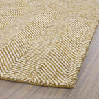 Modern Herringbone Chevron Collection Handmade Wool Area Rug - Durable for High Traffic, Contemporary Design for Living Room, Bedroom, Dining Room Decor (CHV-L, 2' x 3')