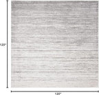 SAFAVIEH Adirondack Collection Area Rug - 10' Square, Ivory & Silver, Modern Ombre Design, Non Shedding & Easy to Clean, Ideal for Living Room, Bedroom, Office, Dining Space (ADR113B)