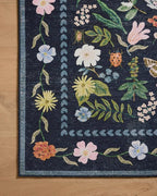 Loloi Rifle Paper Co. Canopy Collection CNP-04 Black 5'-0" x 5'-0" Round Accent Rug