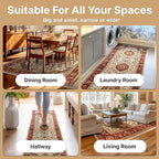 Well Woven Barclay Collection Medallion Kashan Ivory 5x7 Area Rug - for Living Room, Bedroom, and Dining Room