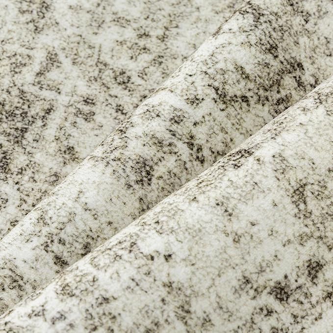 6x9 Area Rug Washable Vintage Neutral Living Room Carpet Large Indoor Non Slip Taupe Bedroom Distressed Low Pile Retro Accent Throw Rug for Dining Room