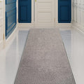 Custom Made Runner Rug Low Pile with Rubber Backing for Kitchen Foyer Hallway Entry Choose Your Length Size 26 Inch Wide Solid and Plain Grey Color (49 feet x 26 inch)